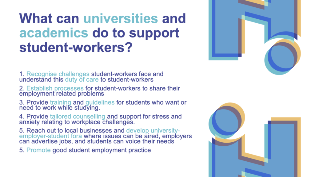 What can universities and academics do to support student-workers?