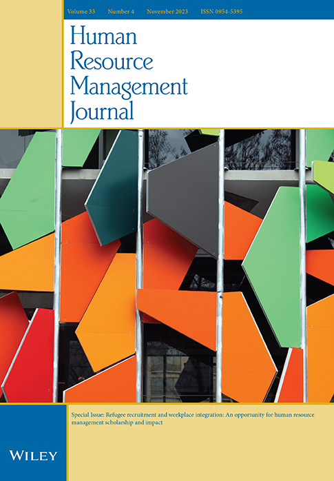Human Resource Management Journal Cover
